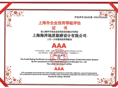 信用等級證書（AAA）